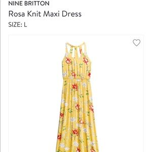 nine britton rosa knit maxi dress